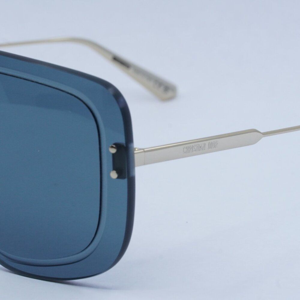 🕶️ New Dior ULTRADIOR MU B0B0 Sunglasses - Gold Frame, Blue Lenses - Picture 4 of 11